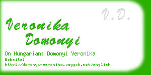 veronika domonyi business card